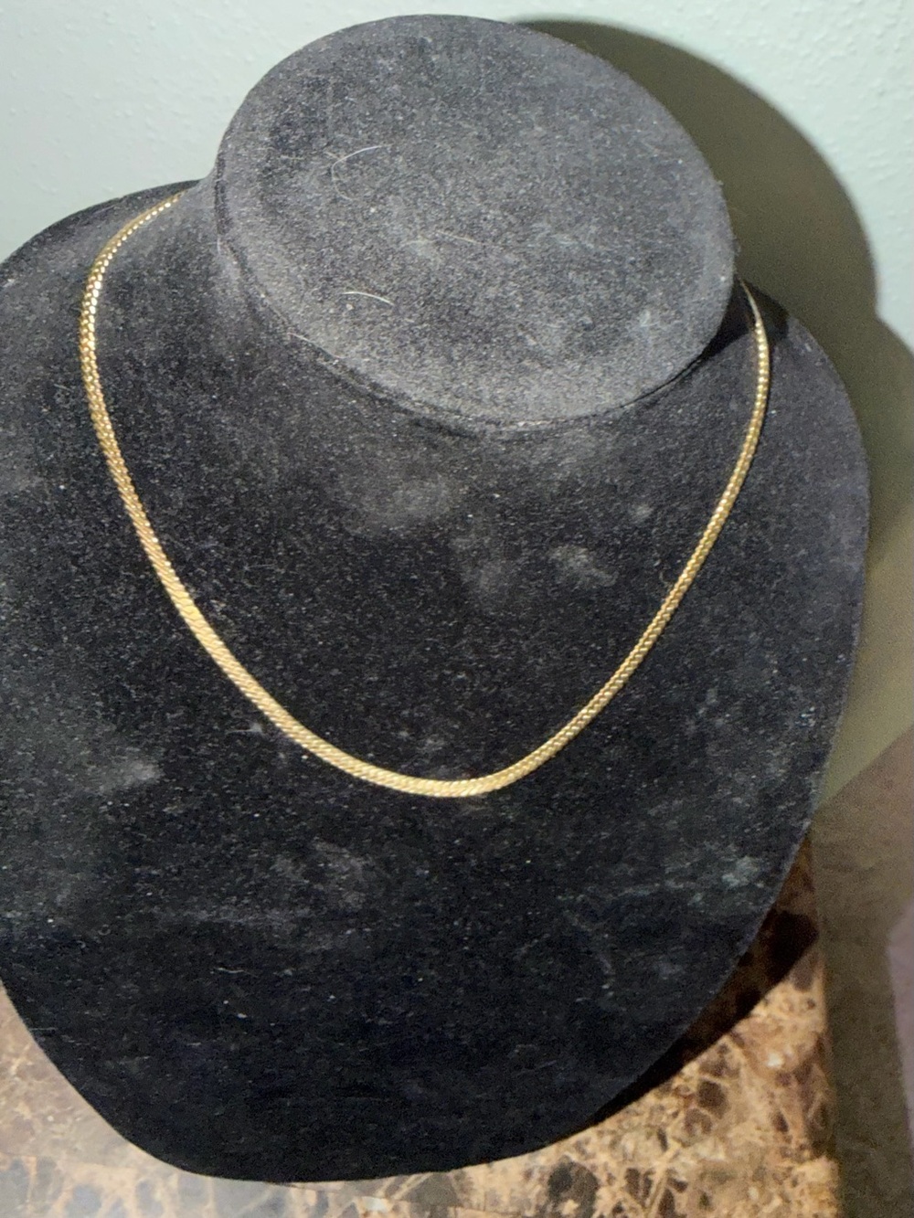 Trifari Classic Gold-Tone Herringbone Chain Necklace -  16”